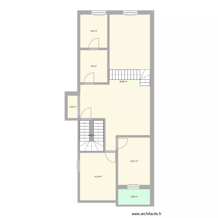 APPT 112 après travaux. Plan de 8 et 83 m² APPT 112 après travaux. Plan de 8 et 83 m²