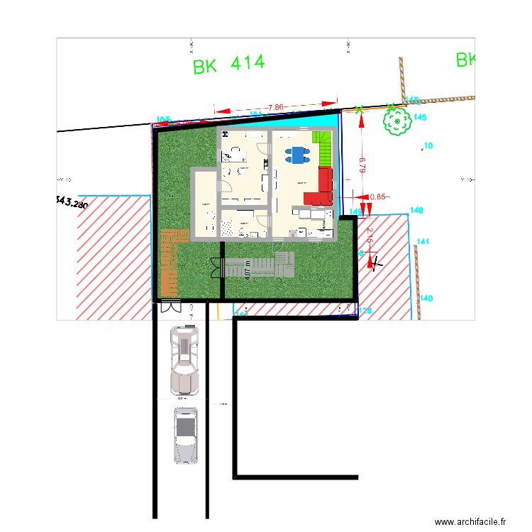 projet 3. Plan de 8 pièces et 101 m2