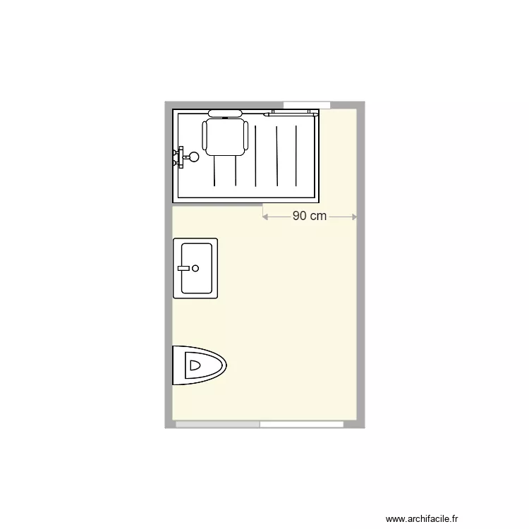 Plan apr&egrave;s travaux Mevel. Plan de 