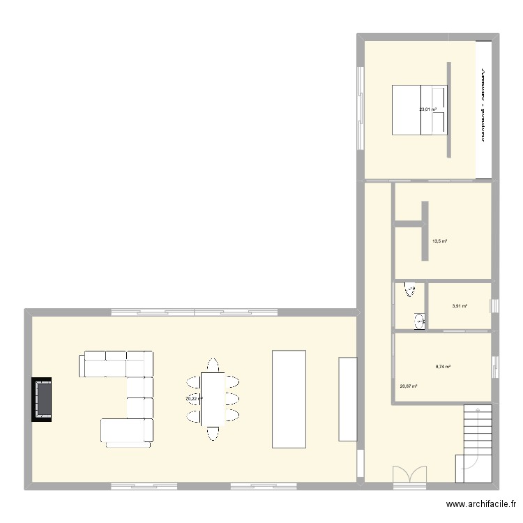 Villa. Plan de 6 pièces et 140 m2