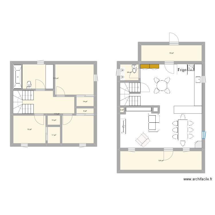 122 york. Plan de 11 pièces et 65 m2