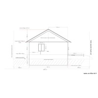 maison Douvres  / plan de l'existant /façade Ouest