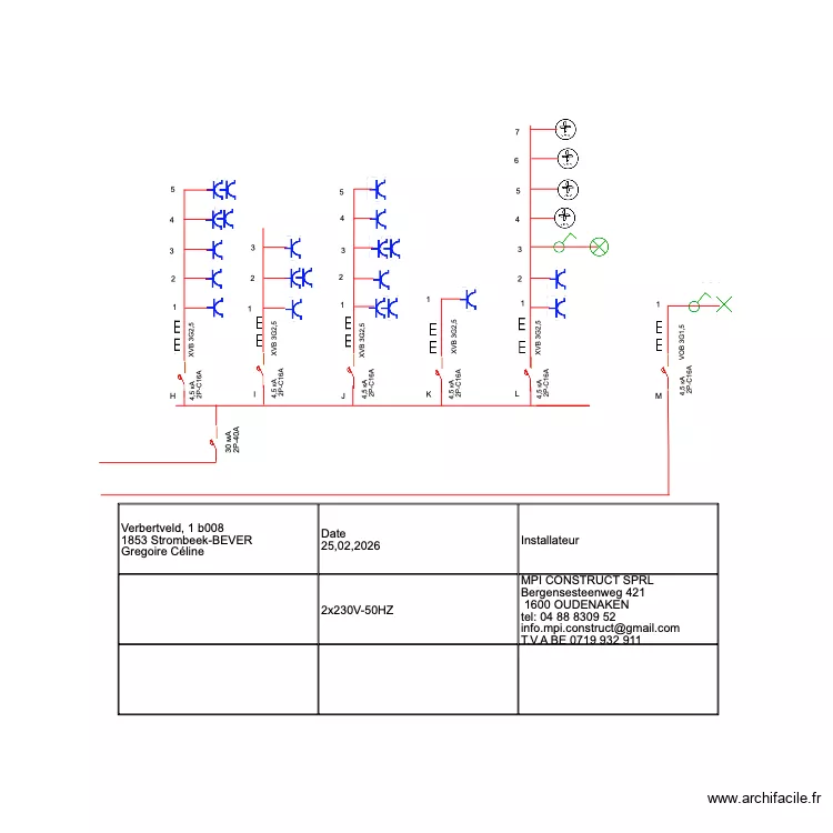 Strombek 1/2. Plan de 