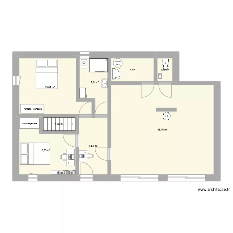 Actuel. Plan de 8  et 80 m²