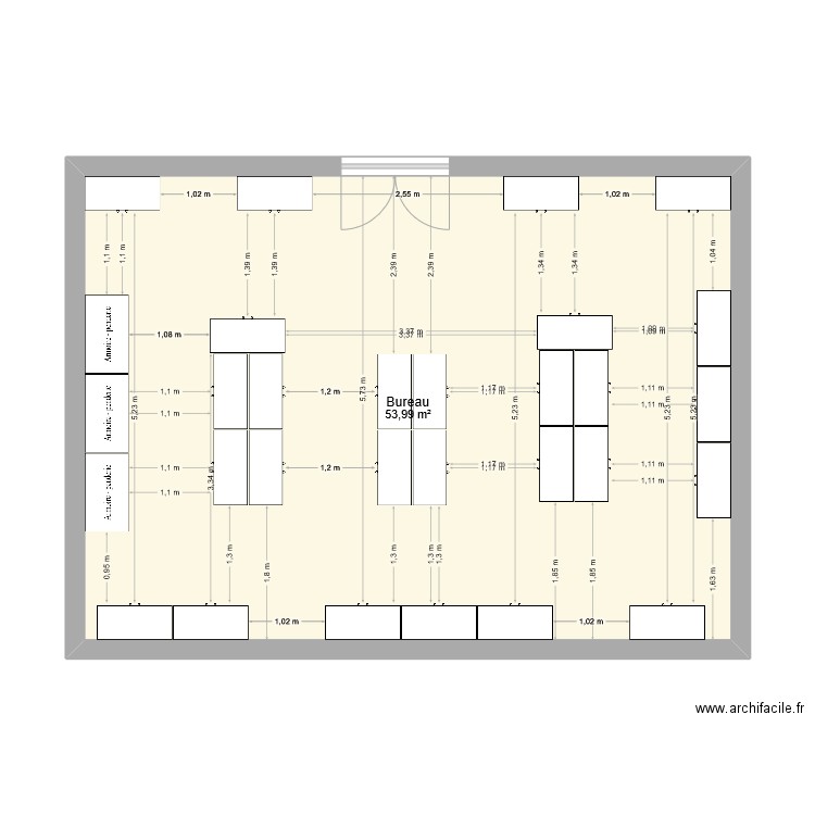 STOCKAGE MATERIEL. Plan de 1 pièce et 54 m2