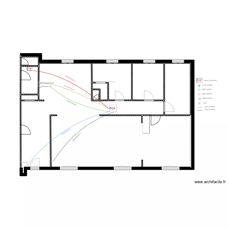 JACQUET PC4. Plan de 