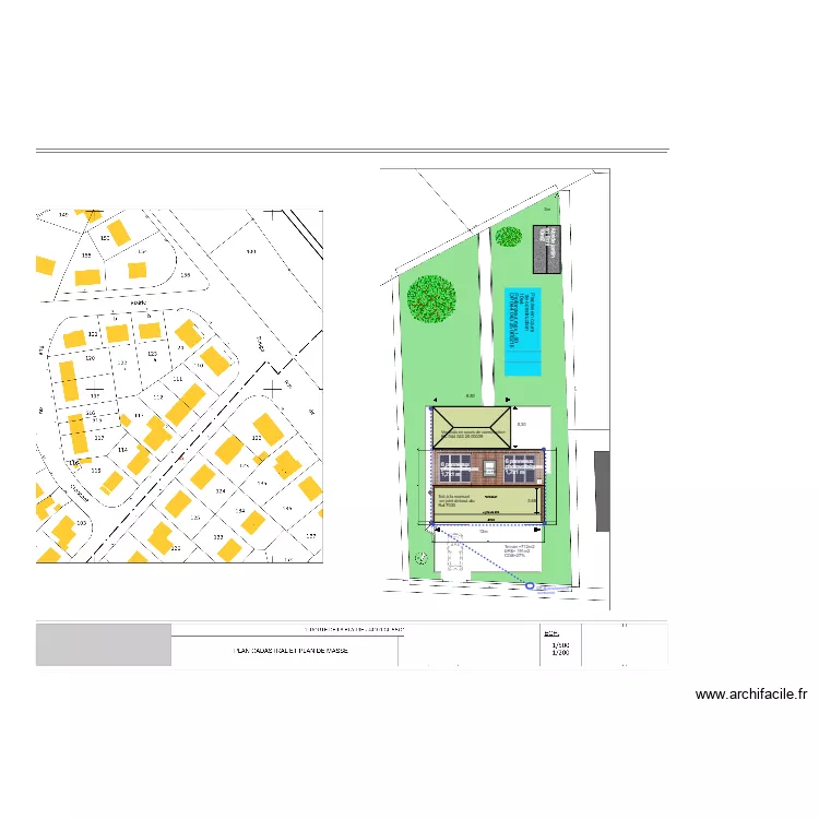 plan de masse projet. Plan de 