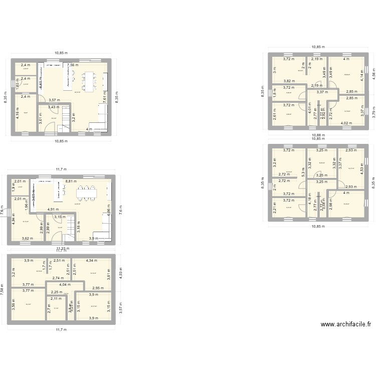 Maison 2 - complete. Plan de 27 pièces et 366 m2
