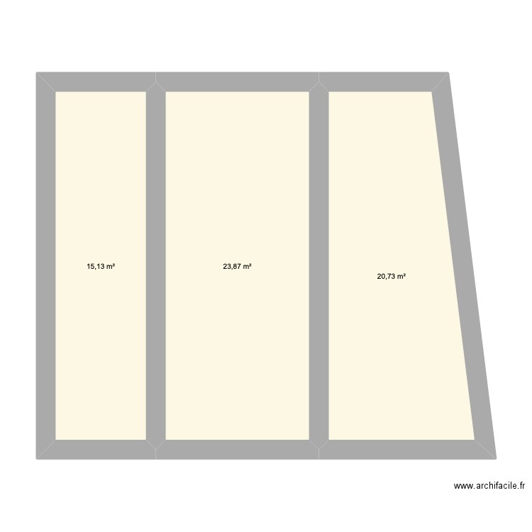 garage Technopieux. Plan de 3 pièces et 60 m2