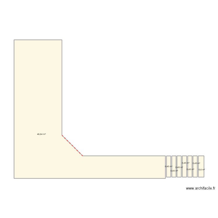 Viard. Plan de 8 pièces et 50 m2