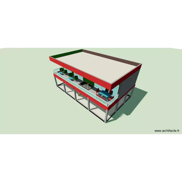 MAISON R+1 AMANO. Plan de 9 Pièces et 250 m²