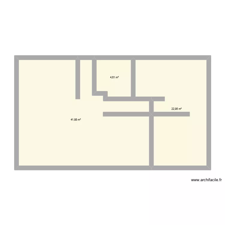 Maison SPDF After. Plan de 3  et 70 m²