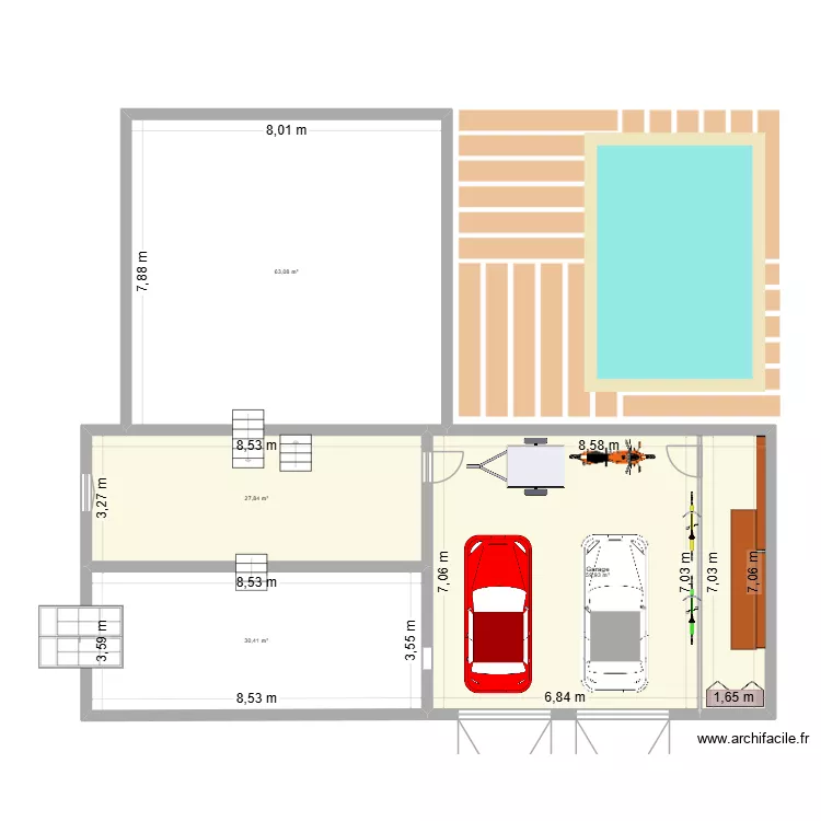 garage. Plan de garage. Plan de