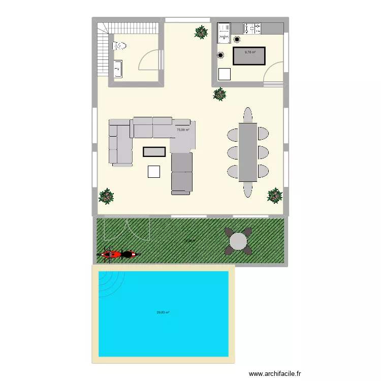 plan archi niveau rdc. Plan de 
