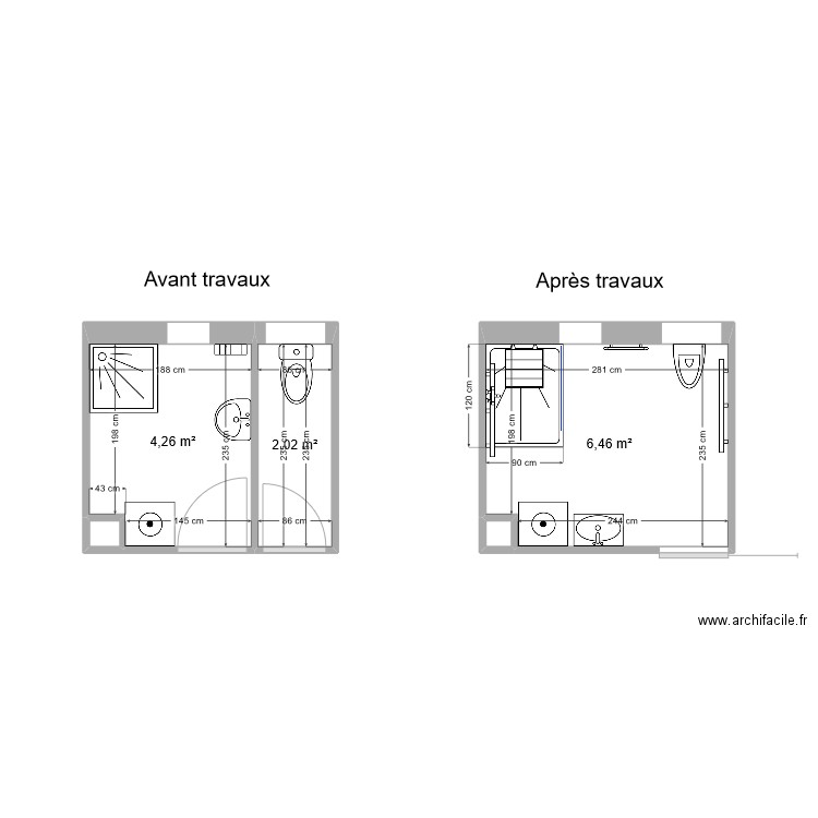 CHOUVELON Denis. Plan de 5 pièces et 13 m2