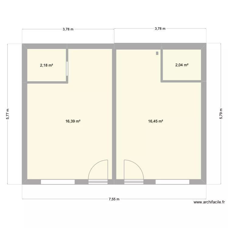 revalut. Plan de 4  et 37 m²