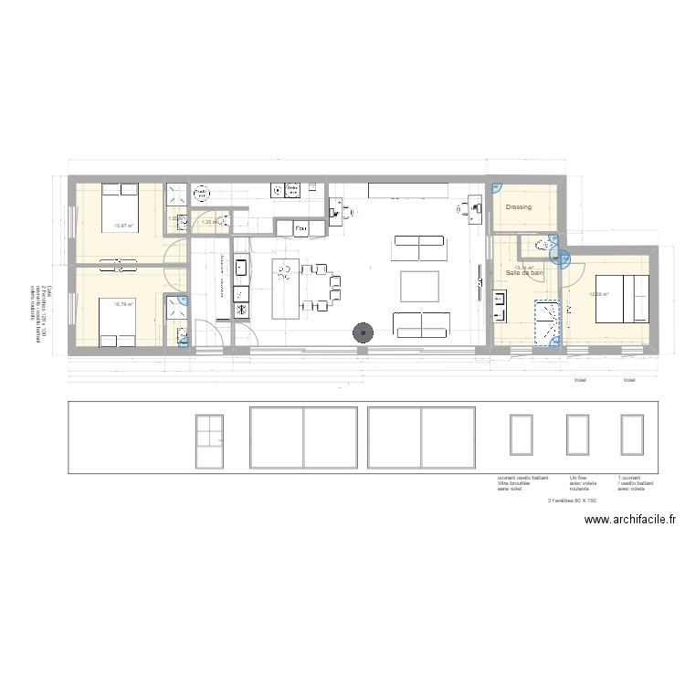 PROJET CAILLE - AMENAGEMENT INTERIEUR PLAN C. Plan de 0 pièce et 0 m2