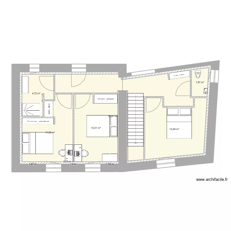 Maison Coin Nuit. Plan de 9 et 167 m² Maison Coin Nuit. Plan de 9 et 167 m²