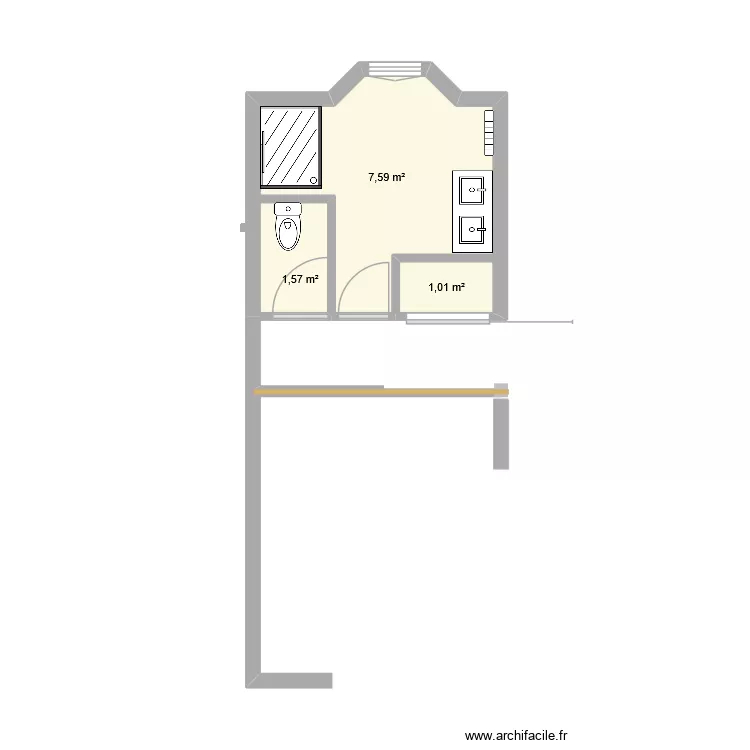 sdbproj. Plan de 3  et 10 m²