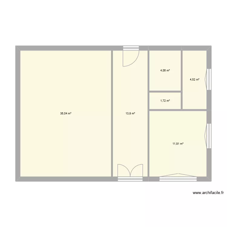 VILLA DELISI. Plan de 44  et 353 m²