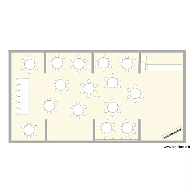 salle Cri. Plan de 1 et 201 m² salle Cri. Plan de 1 et 201 m²