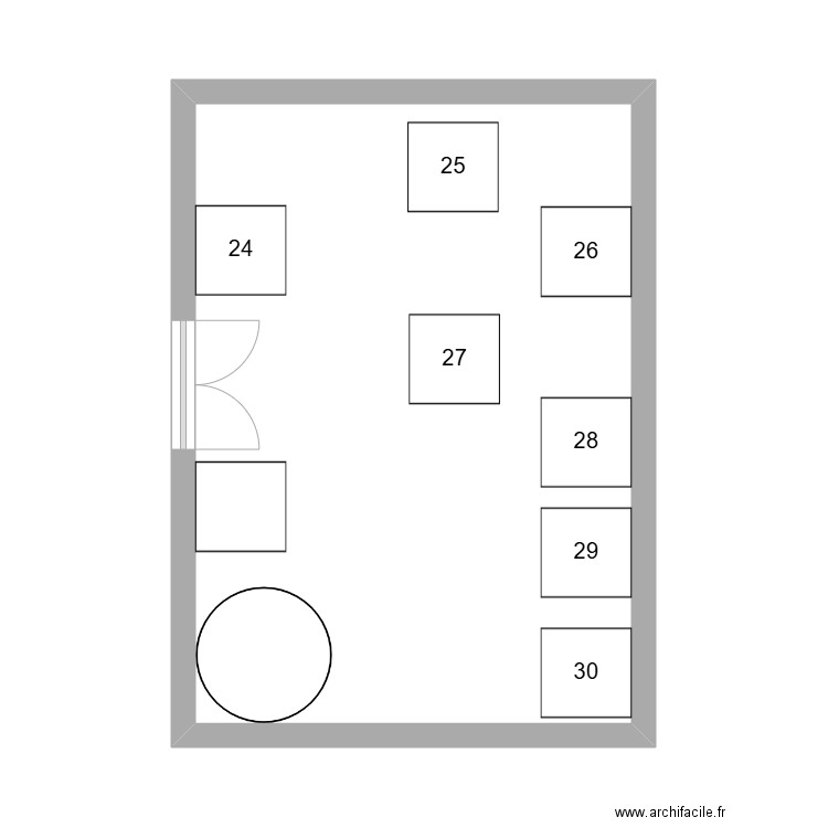 Veranda. Plan de 1 pièce et 32 m2