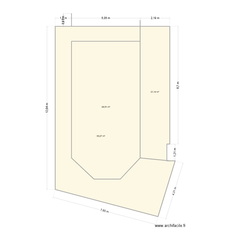 quintana. Plan de 3 pièces et 109 m2