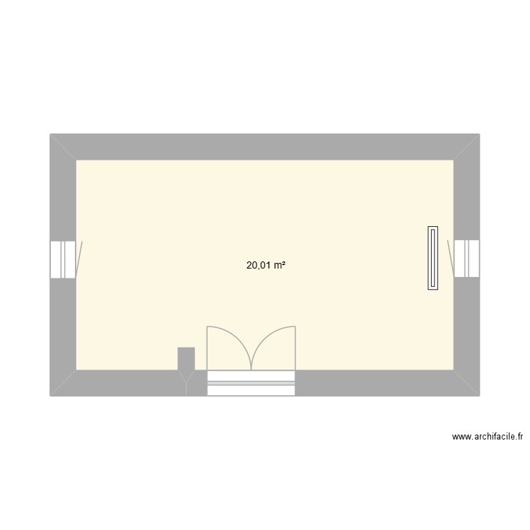 L'Eden salle de fête. Plan de 1 pièce et 20 m2