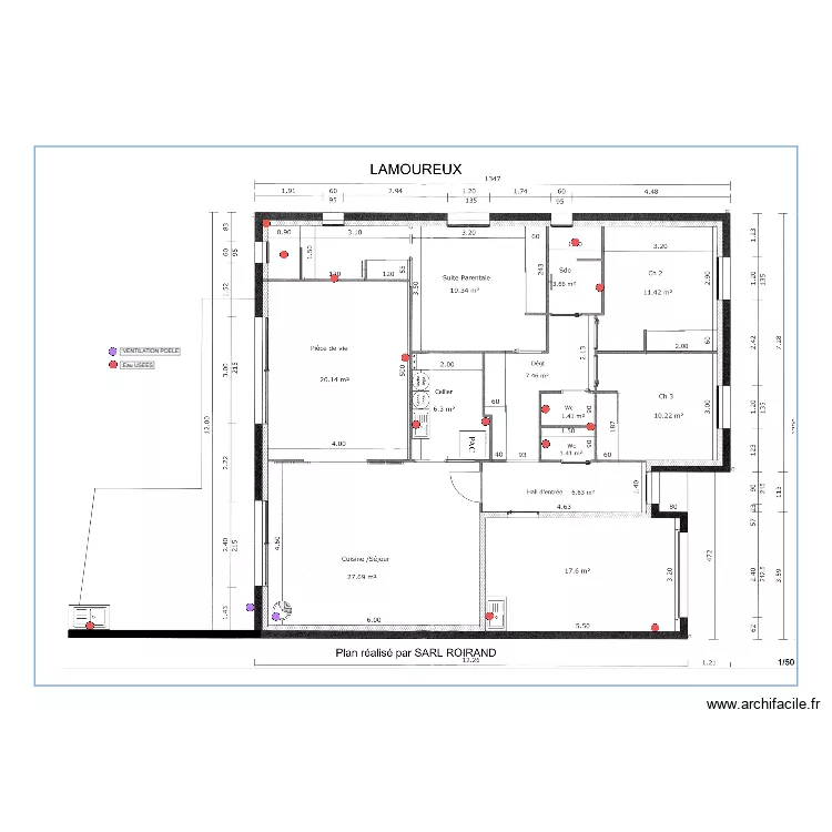 LAMOUREUX PLAN EU+POELE. Plan de 