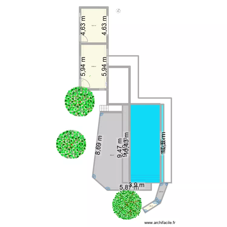 MERCIER. Plan de 7  et 89 m²