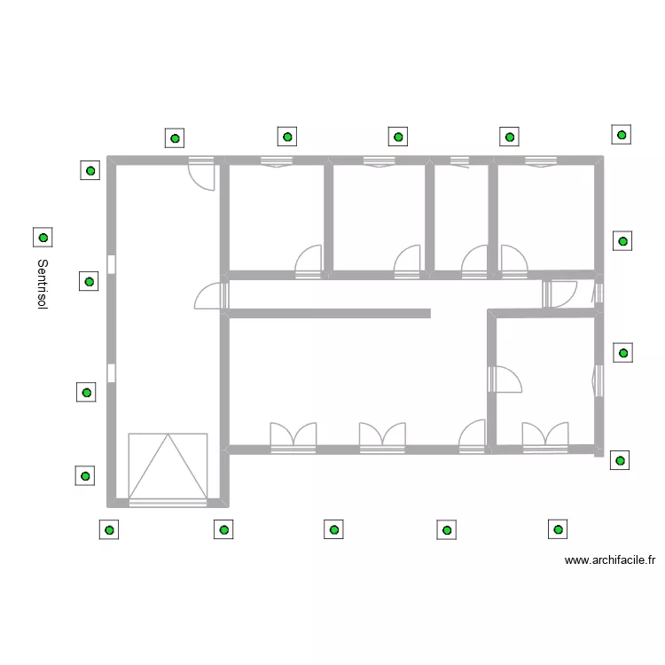 CABANNE. Plan de 7 pièces et 121 m²