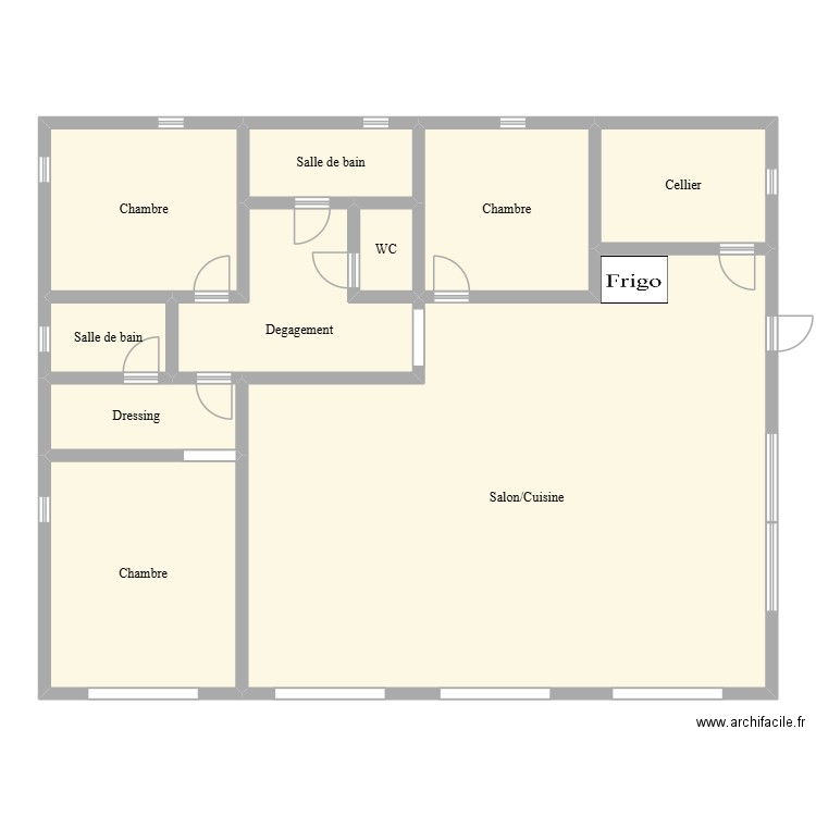 Maison Mélissa. Plan de 10 pièces et 191 m2