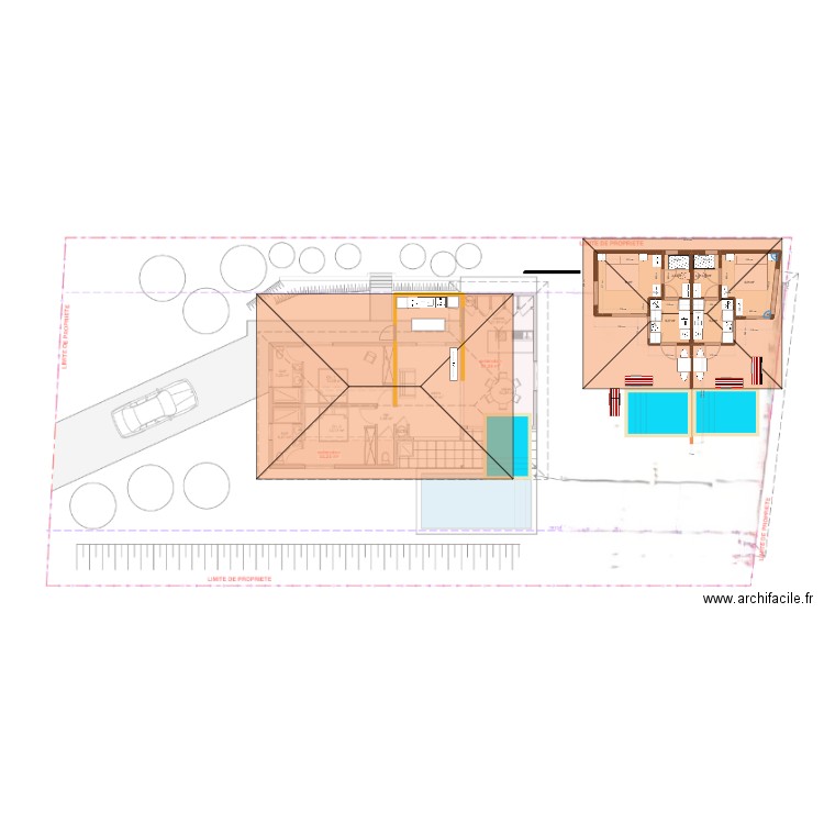 Bungalows 1 juin. Plan de 6 pièces et 38 m2