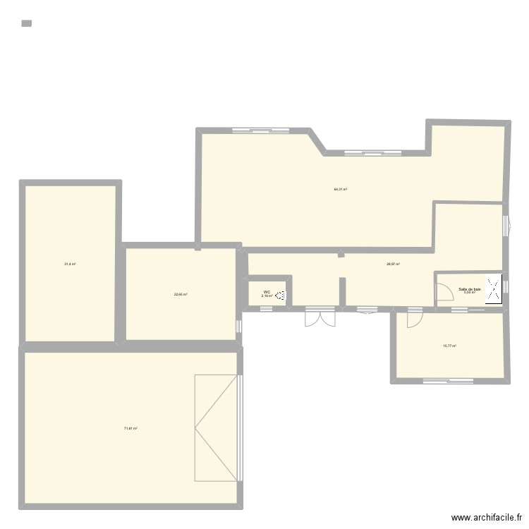 Last chance . Plan de 8 pièces et 242 m2