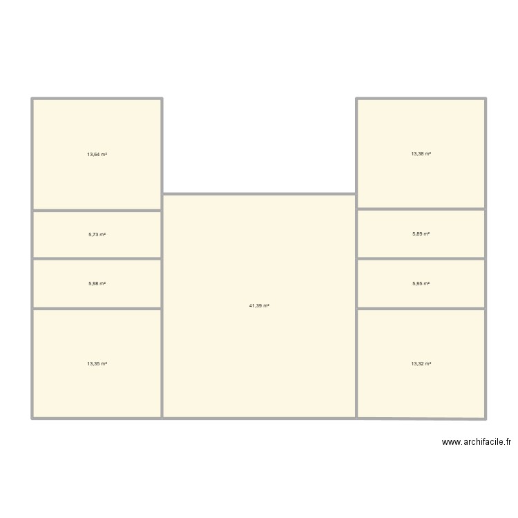 plan maison 100m2. Plan de 9 pièces et 119 m2