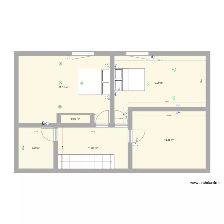 Haillicourt n. Plan de 6  et 76 m²
