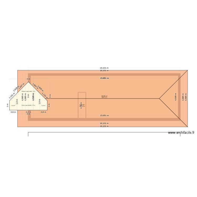 Plan_Renov_Chamblac. Plan de 15 pièces et 213 m2