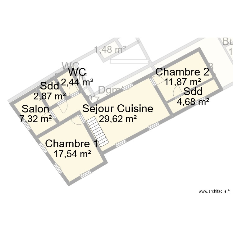 Immeuble PSP via cadastre. Plan de 31 pièces et 366 m2