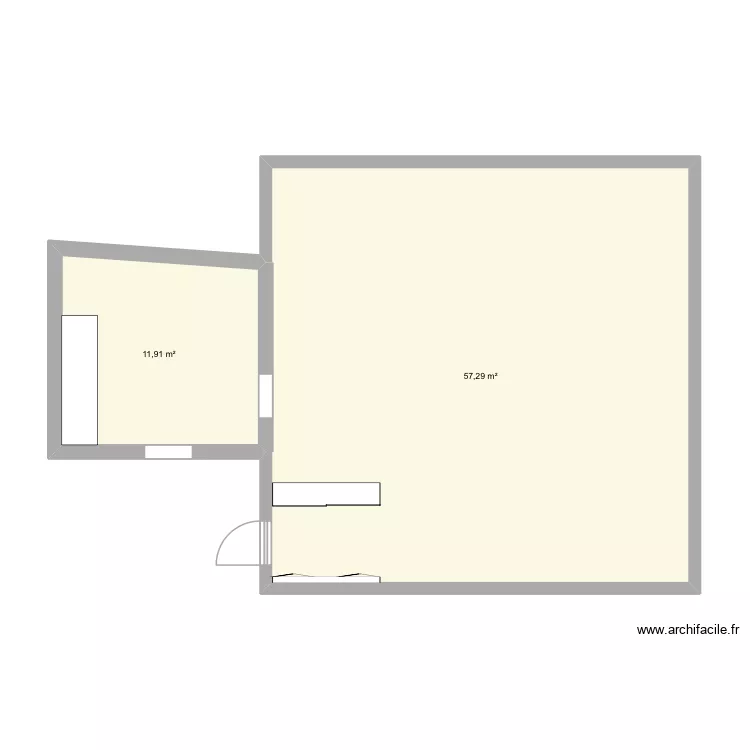 Lama2. Plan de 2 et 69 m² Lama2. Plan de 2 et 69 m²