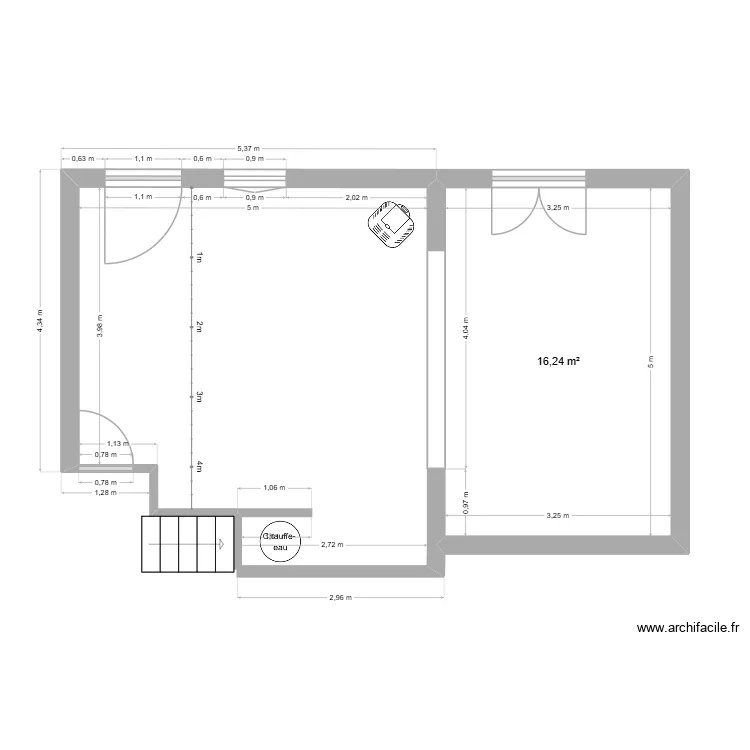 champis 1-2. Plan de 1 et 16 m² champis 1-2. Plan de 1 et 16 m²