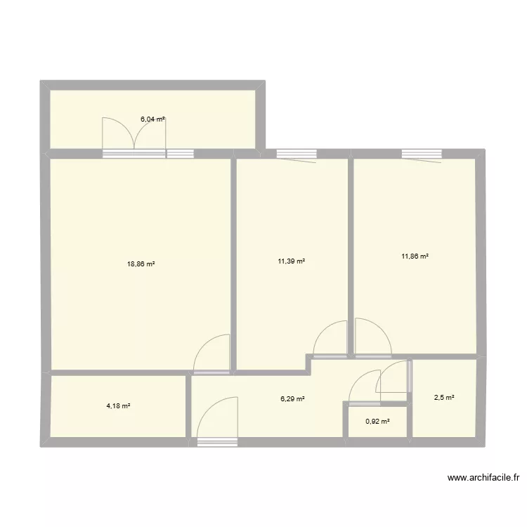 APT F3 Gagny. Plan de 