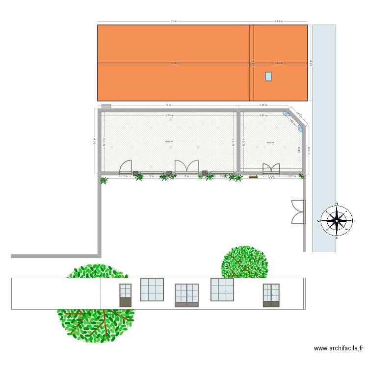 Chantier Marie Agnes. Plan de 2 pièces et 86 m2