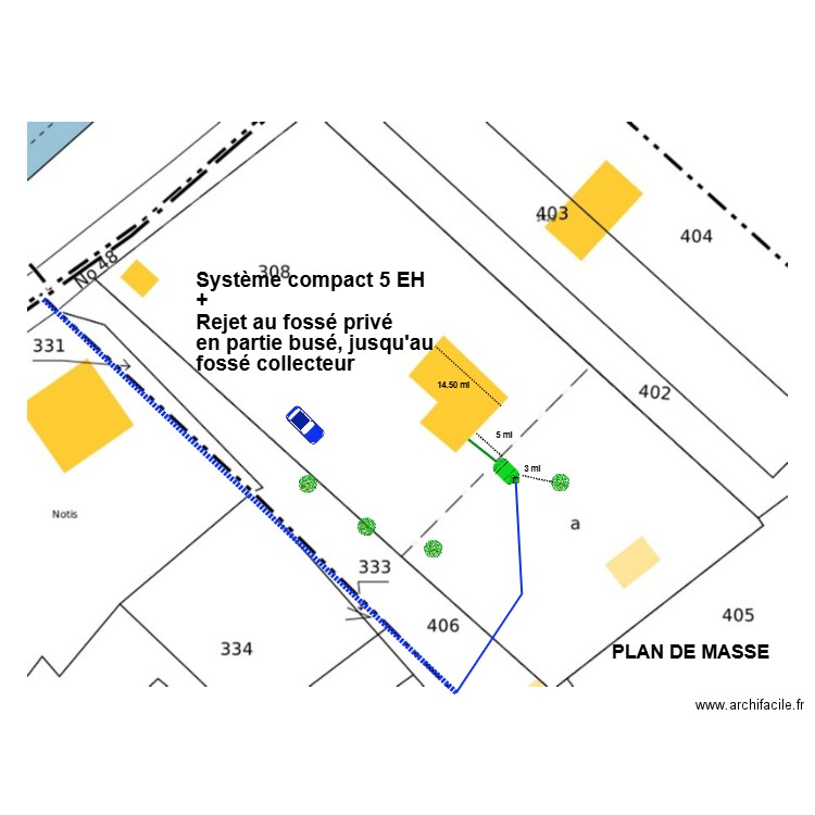 SAURY. Plan de 0 pièce et 0 m2