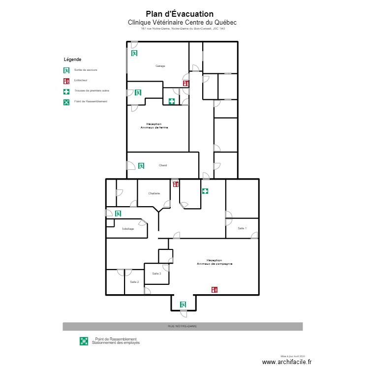 Clinique version a faire approuver. Plan de 27 pièces et 296 m2