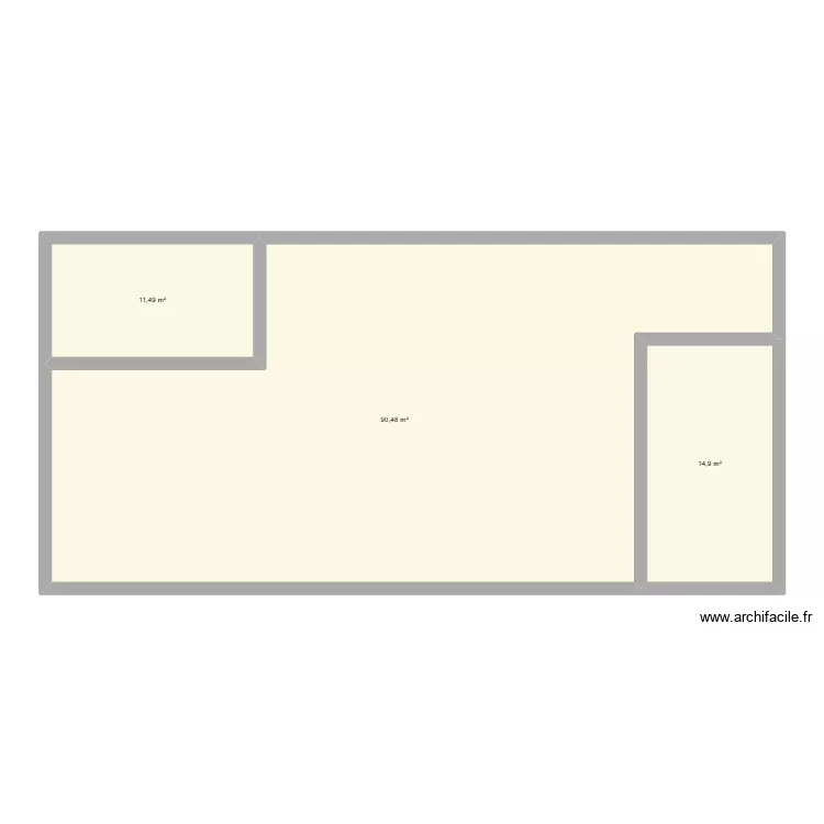 MAISON2. Plan de 3  et 117 m²