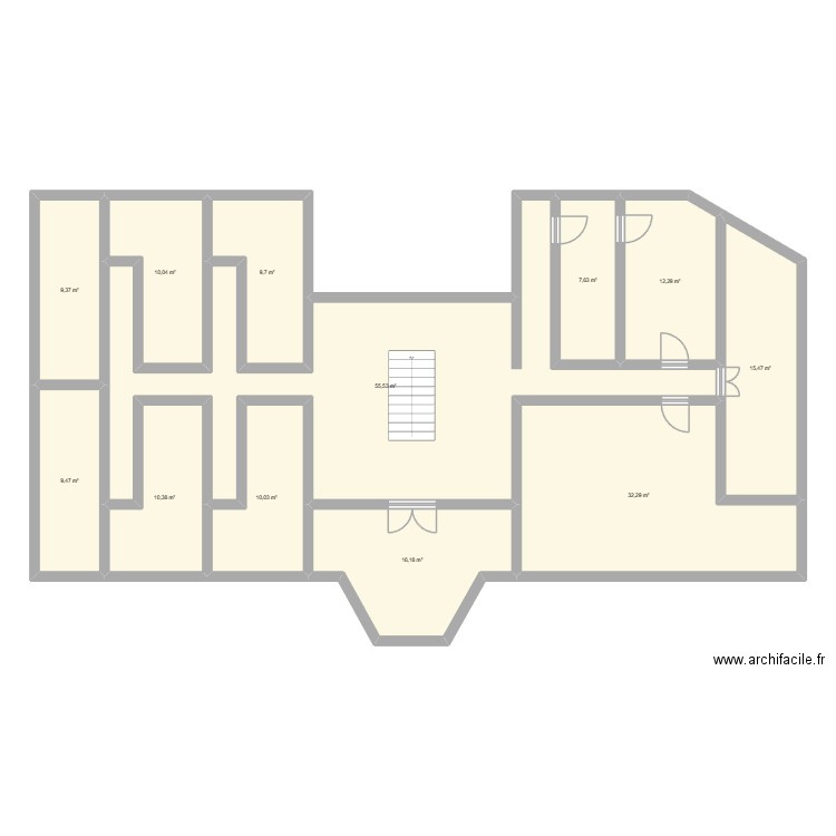 Plan 2. Plan de 12 pièces et 195 m2