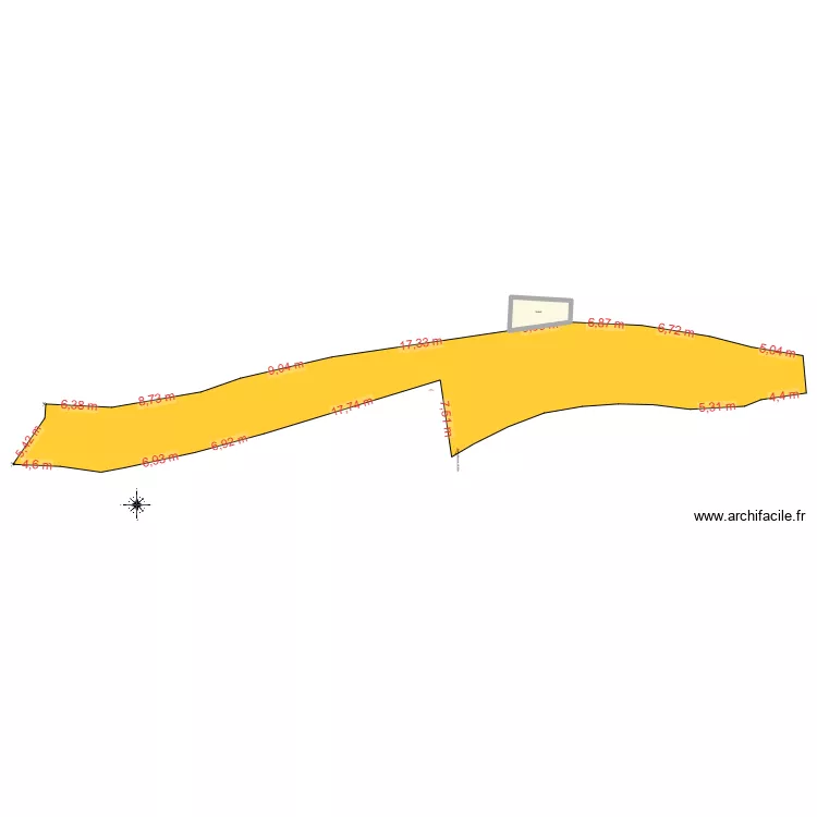 B28. Plan de 1 Pièce et 13 m² B28. Plan de 1 Pièce et 13 m²
