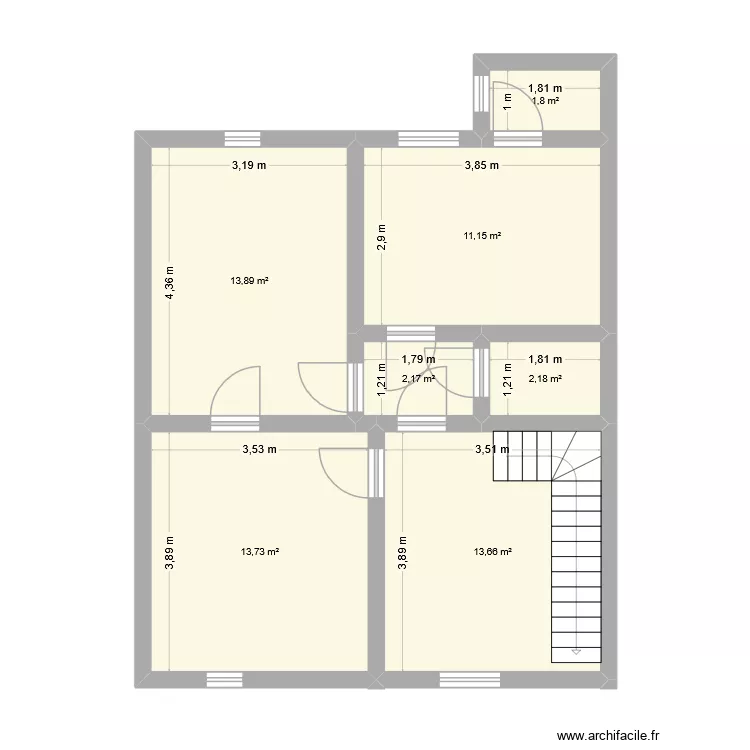 2 i&egrave;me &eacute;tage ST MAUR. Plan de 0 pièce et 0 m2