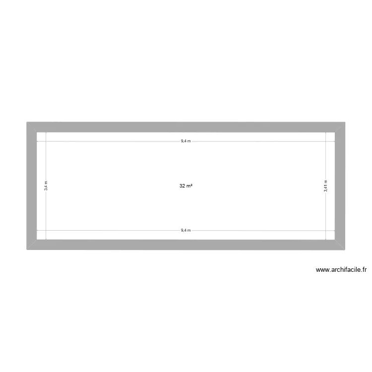 LODGE QUIMPER. Plan de 1  et 32 m²