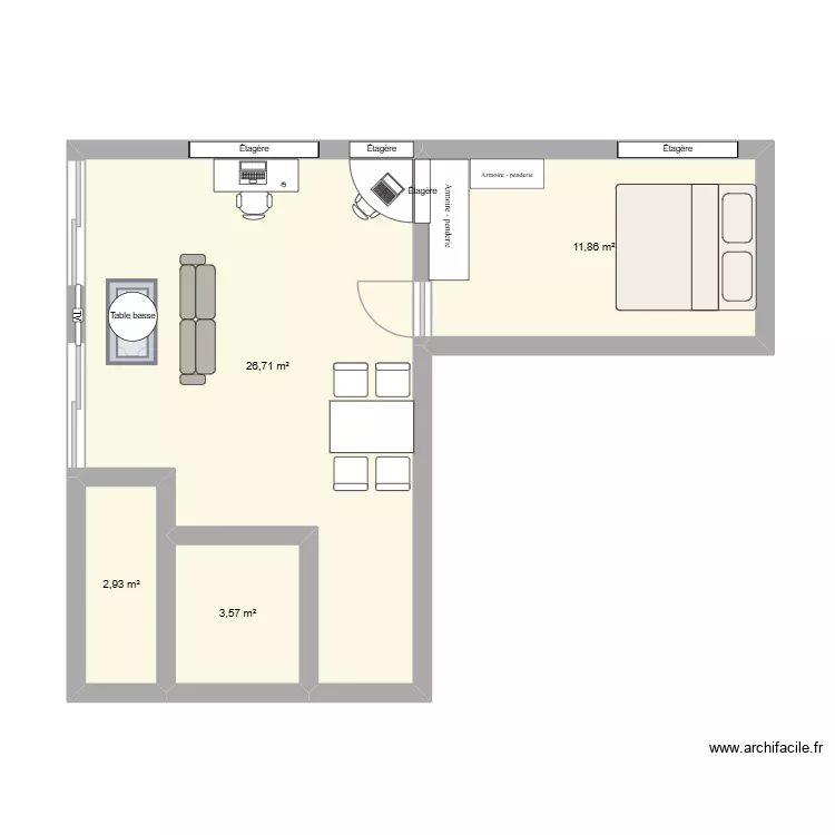 Gagny achat. Plan de 4  et 45 m²